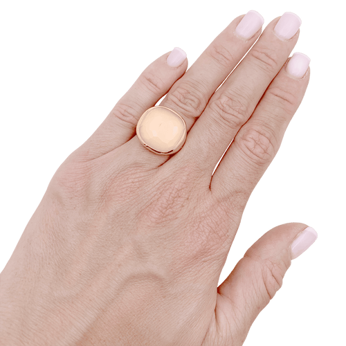 Bague 50 Bague Pomellato "Cipria" en or rose et quartz rose. 58 Facettes 34651