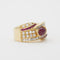 Bague 55 Bague rubis diamants 58 Facettes