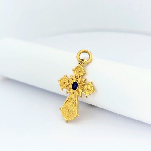 Pendentif Pendentif croix or jaune 58 Facettes 30077