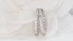 Boucles d'oreilles Boucles d'oreilles créoles or blanc et diamants 58 Facettes F4883