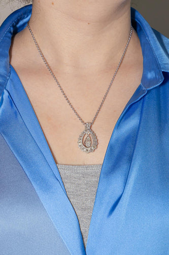 Collier Collier Or blanc Diamant 58 Facettes 4155738CN