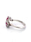 Bague 57 Bague en or blanc 18 carats avec rubis et diamants 58 Facettes
