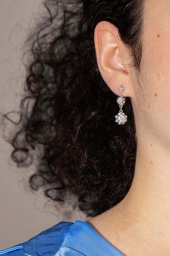 Boucles d'oreilles Boucles d'oreilles Dormeuses Or blanc Diamant 58 Facettes 4387236CN