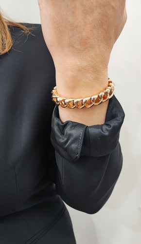 Bracelet Bracelet or jaune maillons carrés 58 Facettes Brac.Carré.1413