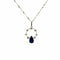 Collier Collier pendentif en or blanc 18 carats diamants et saphir 58 Facettes