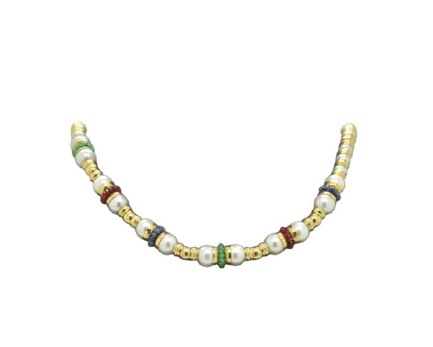 Collier Collier vintage en or et perles 58 Facettes