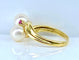 Bague 51 Bague en or jaune perles et rubis 58 Facettes AB648