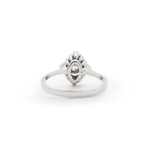 Bague Bague en or blanc en forme de losange sertie de diamants de 0,20 carat 58 Facettes 17362