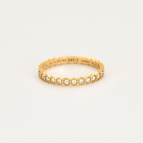 Bague 55 CHAUMET - Bague bee my love or jaune diamants 58 Facettes 58FSoho1