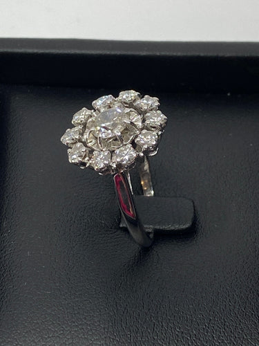 Bague 51 Bague marguerite, diamants 58 Facettes AB15