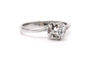 Bague 56 Bague contemporaine en or blanc 18 carats et diamant taille brillant 0,18 ct 58 Facettes 23103