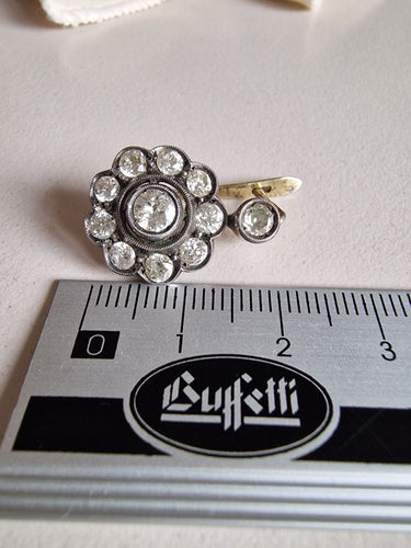 Boucles d'oreilles Boucles d'oreilles antiques en or, argent et diamants taille ancienne 58 Facettes