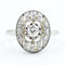 Bague 53 Bague Art Deco or platine et diamants 58 Facettes