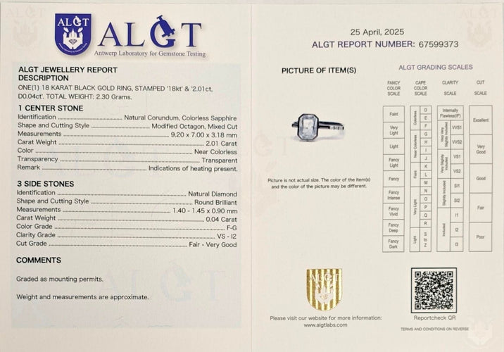 Bague Bague en or noir, saphir et diamant. 58 Facettes 67599373