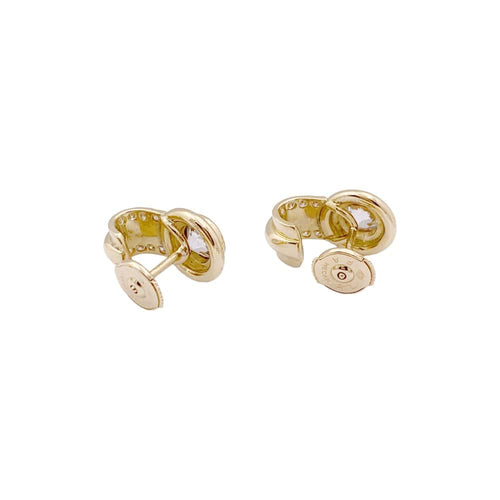 Boucles d'oreilles Boucles d'oreilles, or jaune et diamants. 58 Facettes 34859