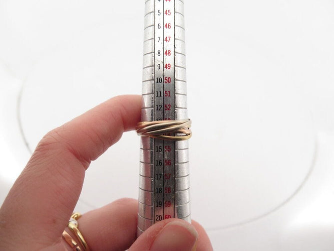 Bague 53 vintage bague CARTIER trinity sept anneaux semainier en 3 ors 18k t53 58 Facettes 267458