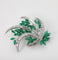 Broche Broche émeraudes et diamants 58 Facettes