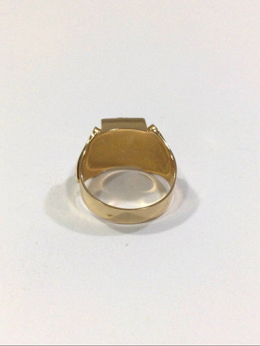 Bague 50.5 Bague Chevalière or rose monogrammée H 58 Facettes 949551