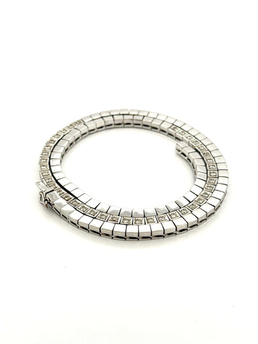 Collier Collier Tennis en or blanc et diamants 58 Facettes