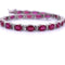 Bracelet Bracelet Tennis - Or Blanc - Rubis et Diamants 58 Facettes
