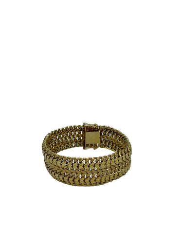 Gourmette or jaune maille passementerie 58 Facettes 018548063278