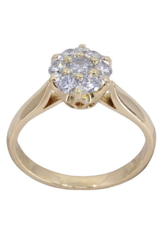 Bague Bague fleur diamants 58 Facettes 087781