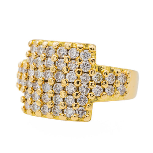 Yellow Gold Diamond Cocktail Ring 
