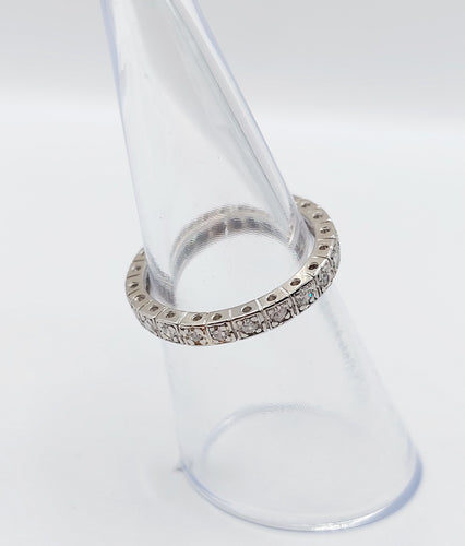 Bague 50.5 Alliance américaine art déco platine et diamants 58 Facettes A05316