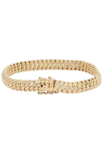 Bracelet Bracelet or jaune maille américaine 58 Facettes 090931