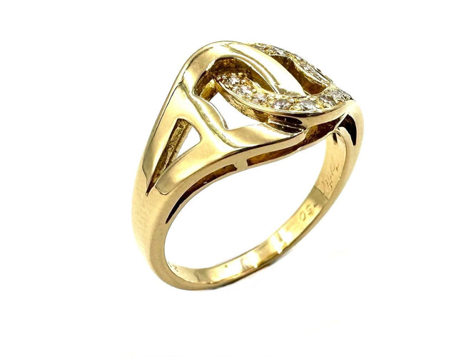 Bague CARTIER. Bague vintage or jaune et diamants 58 Facettes