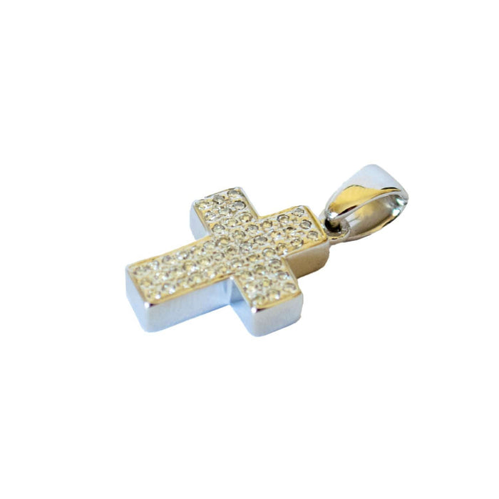 Pendentif croix en or avec diamants 58 Facettes Q160B