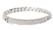 Bracelet Bracelet souple en or blanc pavé de diamants 58 Facettes 32978