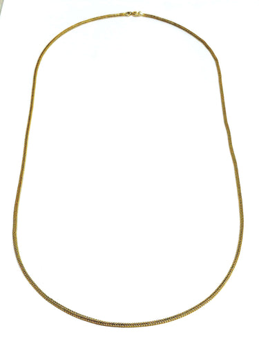 Collier Chaîne maille palmier en or jaune 18 carats 58 Facettes