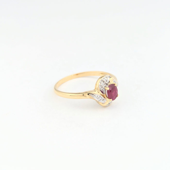 Bague 57.5 Bague tourbillon en or jaune diamants et rubis 58 Facettes 31140