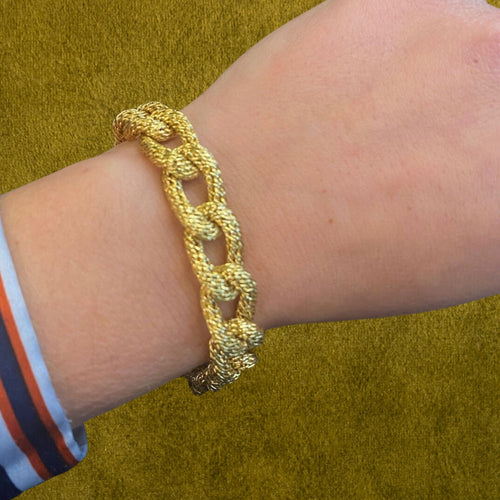 Bracelet Bracelet mailles souples torsadées en or jaune 58 Facettes CAE-BR-MTOR-YG