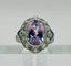 Bague 55 Bague en platine ornée de diamants et de kunzite 58 Facettes 50336