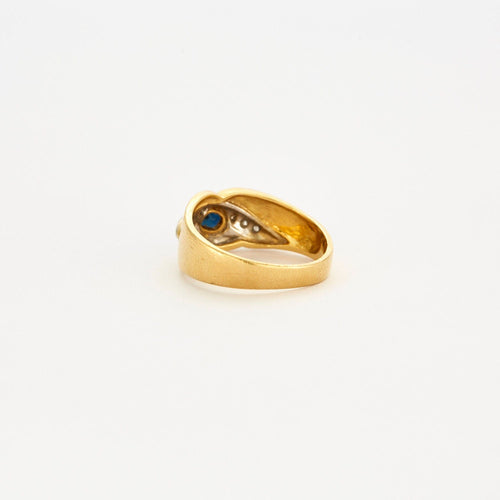 Bague 55 Bague feuille saphir diamants 58 Facettes LP638/10