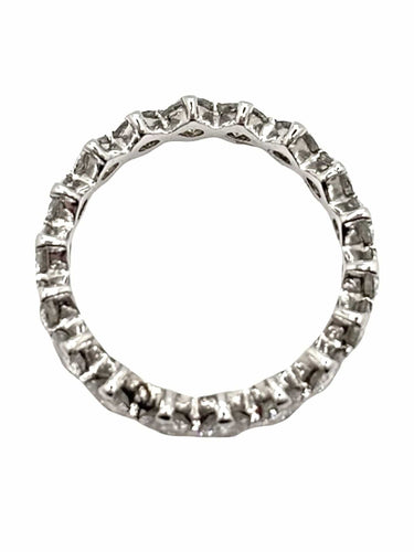 Bague 52 Alliance tour complet or blanc et diamants 2,16 ct 58 Facettes