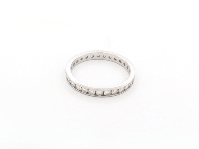 Bague 54 bague alliance americaine t 54 34 diamants 1.1ct or blanc 18k en 58 Facettes 266001