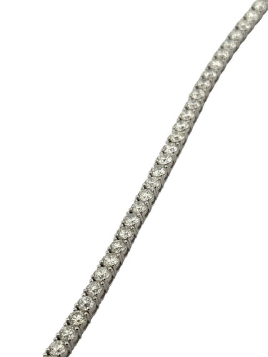 Bracelet Rivière de diamants exceptionnelles , or blanc 18 carats 58 Facettes