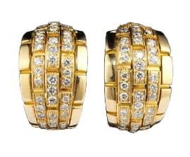Cartier - Keltakultaa & timantteja Panthère korvakorut 