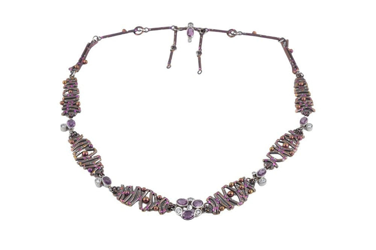 Collier Martin Spreng Collier roseaux d'été, titane et saphirs 58 Facettes 237983