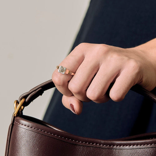 Bague 62 Bague Solitaire en or jaune, or blanc et diamant 58 Facettes RAM2985