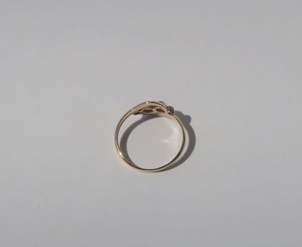 Bague 53 Bague Toi et Moi or jaune, tourmaline et turquoise 58 Facettes