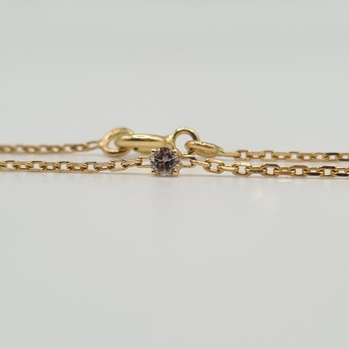 Bracelet Bracelet or jaune serti d'un diamant 58 Facettes