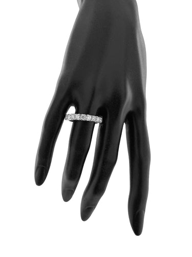 Bague 62.5 Bague parisienne en or blanc avec diamants signée Cliq 58 Facettes