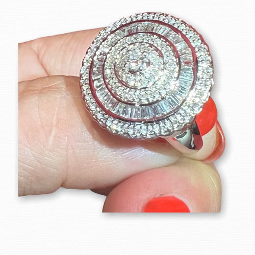 Bague 55 Bague Diamants, or blanc 18 carat 58 Facettes 6430A