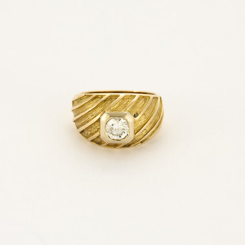 Bague 50 Bague bandeau or jaune et diamant 58 Facettes B250455