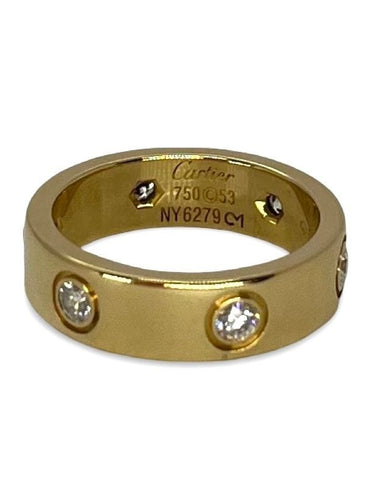 Bague 53 Bague Cartier Love Grand Modèle 6 diamants 58 Facettes