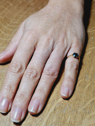 Bague 47 Bague En Or Et Hématite 58 Facettes